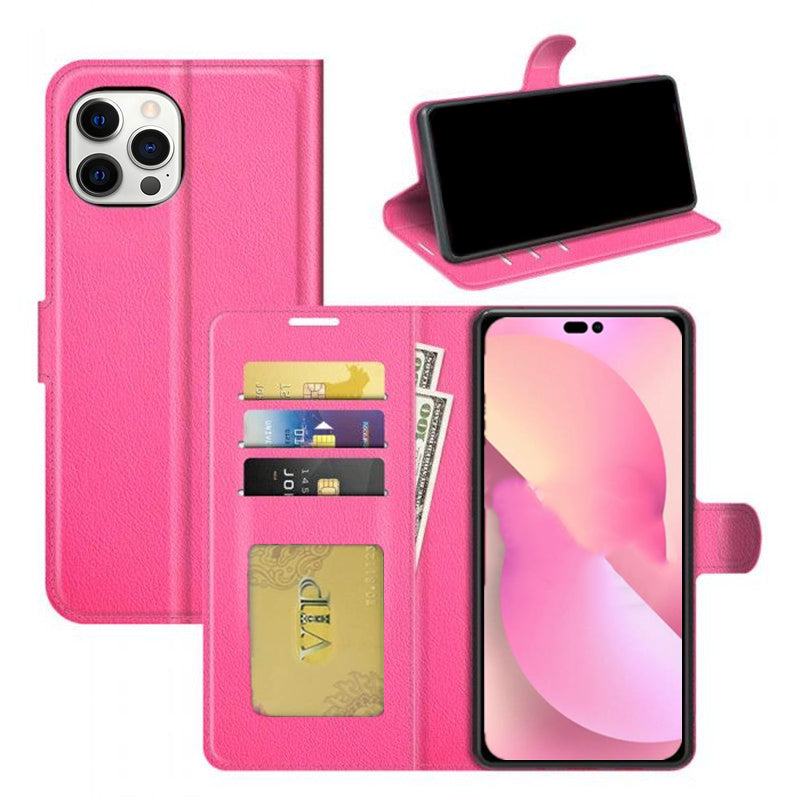 Étui portefeuille en cuir pour iPhone 16 Pro Étui portefeuille en cuir pour iPhone 16 Pro
